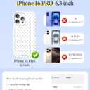 3 x Compatible with iPhone 16 Pro Case, with Polka Dot Aesthetics Design Simple Case for Women Girl, Cute Fashion Soft TPU Slim Protection Phone Case for iPhone 16 Pro 6.3'' - White