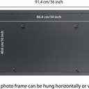 16x34 inch Picture Frame Solid Wood Black,Suitable for Panoramic Photo Frame/Posters/Painting/Group Photo/Puzzle (A23B1634)