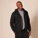 Amazon Essentials Men's Full-Zip Fleece Hoodie (Available in Big & Tall) (Black, L)