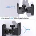 Rear Speaker Wall Mount, 2 Packs Universal Mounting Bracket for Small Bookshelf Speakers, Swivel & Tilt, Works with Klipsch, Lg, Polk, Sony & Others, fits Keyhole and Thread Hole, Hold up to 32 lbs