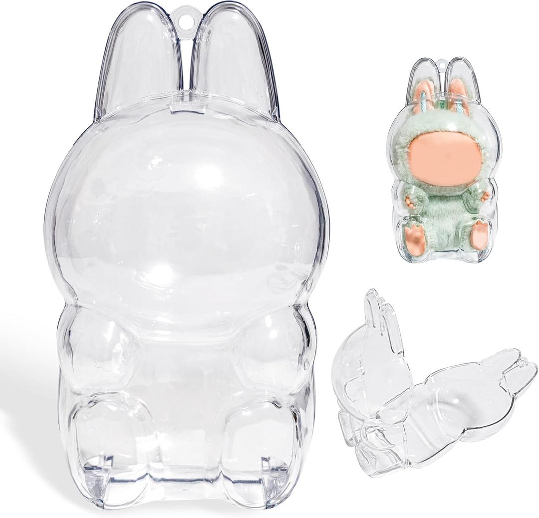 1 Pack Protective Case for 15cm Sitting Doll, Clear Display Case, Transparent Doll Storage Box for Fans and Collectors, Dustproof, Portable, Dust-Resistant Doll Case, (No Doll)