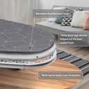 Duwee 1232 in Table Top Ironing Board with Unique Iron Rest, Thicken Felt Padding, Heat Resistant Cover(Dark Grey)