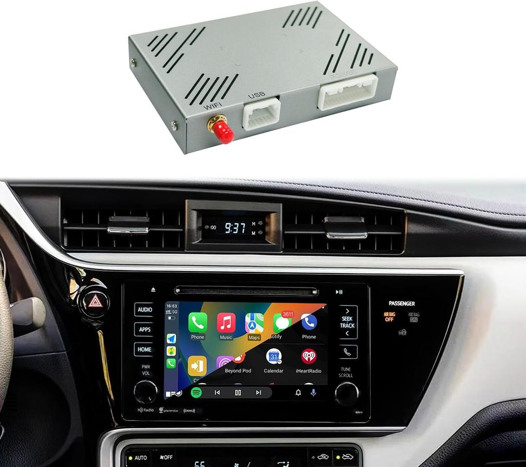 Toyota Wireless CarPlay/Android Auto Dongle | Plug & Play for 2014-2019 Sienna, Prius, Tacoma, Tundra, Highlander, RAV4, 4Runner with Entune 2.0 | Works with OEM Camera & Controls