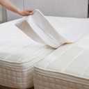 Vekkia 80" x 12" Twin XL/Twin to King Converter with Internal PE Support Sheet & High-Density Foam, Split King Gap Filler for Adjustable Bed, Guest Room, Vacation Rentals, Hotel, Washable Cover