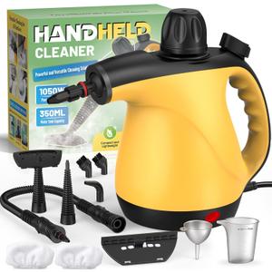 Handheld Steam Cleaner, 1050W Multi-Surface Pressurized Steamer with 11-Piece Accessory Kit, Chemical-Free High-Temperature Cleaning for Home, Car, Tile Grout, Furniture & Upholstery