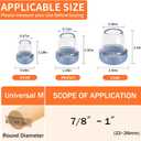 Chair Sliders for Carpeted Floors,16 Pcs Chair Glides Round Furniture Sliders Carpet,Chair Leg Floor Protectorst,Make Furniture Glides Move Easy(Fit 0.75-1", Clear)