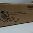 8ft Halloween Giant Skeleton - Posable with Glowing Eyes & Luminescent Paint, Tall Outdoor Skeleton Full Body Life-Like Bones for Halloween Decorations