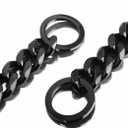 Black Dog Chain Collars Strong Stainless Steel Metal Slip Collar 11mm/15mm/19mm Wide Chew Proof Training Walking Collar for Large, Medium Small Dogs (19MM, 16inches) (16inch (Fits dogs neck 12in-14in))