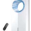 Windowless Portable Air Conditioner, Small Evaporative Air Cooler for Room No Window, 3-Speed Settings, 4 Modes, 7H Timer, Remote Control, 4 Ice Packs, Quiet AC Unit for Bedroom - 061302