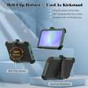 for Samsung Galaxy A36 5G Case, [Transparent & Holster Series] Belt Clip Full Body Shockproof Protective Cell Phone Cover with 2 Pack Tempered Glass Screen Protector (Dark Green/Clear)