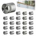 24 Pack LukLoy SS316 Solid 1.32lb Heavy Duty Glass Railing Standoff Hardware for Balcony Stair Balustrade, 2" Stair Glass Railing Standoffs Pins (Marine Grade)