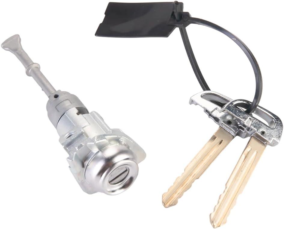 Front Door Lock Cylinder Set with Keys for Hyundai Elantra 2017-2020 | 2 Keys, Silver Tone | Left Driver Side Door Lock Cylinder Replaces 81970-F0000, 81970F0000