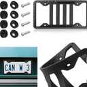 Silicone License Plate Frames with 3D American Flag Pattern,Stylish Car Plate Frame with Bolts & Gaskets,Universal Licence Plates Frame Holder as USA 250th Anniversary Merchandise