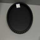 Oval Tray for Coffee Table Decor, 13" Concrete Tray, Table Centerpieces Decorative Trays for Home Decor, Modern Decorative Trays for Coffee Tables, Centerpiece Trays, Black (13" x 9.5" x 1.5")