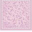 Cquwb Coquette Pink and Blue Floral Mahjong Mat 31.5"x31.5", Grandmillennial Cottagecore Flower Non-Slip Noise Reduction Gaming Mat for American Mahjong Poker Card Board Games Dominoes