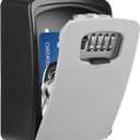 Diyife Large Capacity Key Lock Box Wall Mounted, Weatherproof 4 Digit Combination Key Storage Box for Car Keys, House Keys, Key Safe Security Lock Box with Code for Indoor Outdoor Home Office Garage (5.71"D x 4.13"W x 2.16"H)