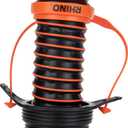Camco Flexible 3-in-1 RV Sewer Hose Adapter & Drain Seal - Easily Connect Your Camper Sewer Hose to 3, 3 1/2, or 4 inch Inlets Even with Damaged Threads - Features RhinoExtreme Hose and Handle (39319)