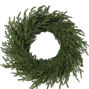 27'' Artificial Pampas Grass Wreath, UV Resistant Faux Pampas Wreath for Front Door, Porch, and Wall, Fluffy Boho Farmhouse Decor for All Seasons (Green)