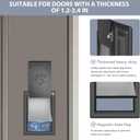 [Petoasis] 3-Flaps Heavy-Duty Dog Door, Rust Proof Aluminum Alloy Frame, Extreme Weather Dog Door Can Block Wind, Snow, and Rainwater Intrusion (Black, X-Large for Door)