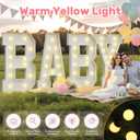 Marquee Letters for Baby Shower Decorations,4FT Baby Letters for Baby Shower, Light up Letters Gender Reveal Decorations