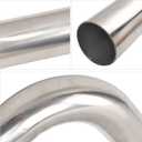 3.5 Inch 90 Degree DIY Custom Mandrel Exhaust Pipe Tube Pipe, T304 Stainless Steel, Universal Fit, 23.6 Inch End to End Length, 3.5'' OD Mandrel Bend Pipe