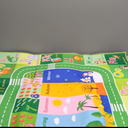 BATATADOCE Kids Rugs for Playroom - Educational Rug with ABC Alphabet,Animals Colors,ABC Rugs for Children Playroom Cartoon Kids Play Mat for Bedroom Decor, Green, 2.5×4Feet