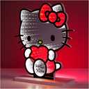 Get Trend Hello Kitty Sanrio 3D LED Light, Infinity Mirror Effect, USB Night Light, Room Decor, Bedroom Lamp, Kawaii Gifts for Girls Teens Women (Multi Hello Kitty)