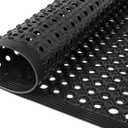 24"x 36" Rubber Floor Mat, Non-Slip Rubber Floor Mat Heavy Duty Mats for Outdoor Restaurant Kitchen Bar (Black)