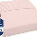 Royale Linens Fitted Sheet Twin XL - Ultra Soft 1800 Brushed Microfiber - Hotel Luxury Bottom Sheets - Wrinkle Free & Fade Resistant - Deep Pocket Fitted Sheet Only (Twin XL, Pink)