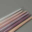 6Pcs Pink Taper Candles Set,10 Inch Gradient Color Pink Candle Sticks, Unscented Dripless Taper Candlesticks for Romantic Valentine Dating Wedding Party Home Dining Decor