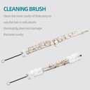 Flute Care Kit - Complete Set Including Brush, Swab, Rod, Screwdriver, Grease, Gloves & Cloth (White)