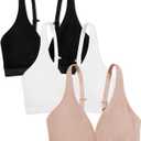 Fruit of the Loom Women's Wirefree Bralette 2 Pack (L)