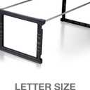 Officemate Plastic Hanging File Frames, Letter and Legal Size, Rails 24 to 27, 2 Sets (91963), Black