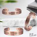 Copper Bracelet for Men 99.9% Pure Copper Magnetic Bangle with 6pcs 3500 Gauss Magnets, Copper Magnetic Bracelet for Men Copper Bracelets Jewelry Gift Gifts for Men Dad
