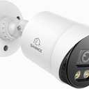 SANNCE Full Color Night Vision 1080P TVI Bullet Wired Security Camera,2 Warm Lights, IP66 Weatherproof for Indoor Outdoor Use, 100ft Clear Full Color Night Vision, Only a Camera, No Power Supply