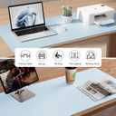 Aothia Leather Desk Pad Protector, Mouse Pad, Office Desk Mat, Non-Slip PU Leather Desk Blotter, Laptop Desk Pad, Waterproof Desk Writing Pad for Office and Home (31.5" x 15.7",Baby Blue)