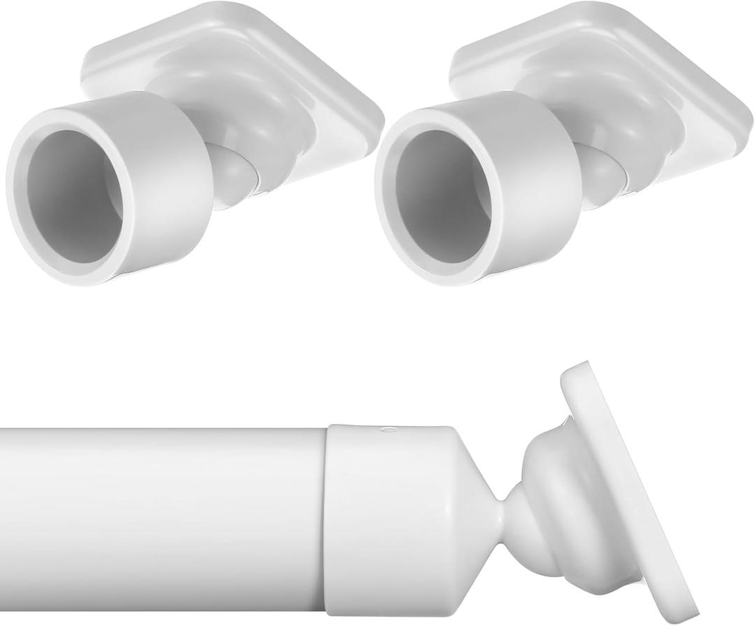 2 Sets Angled Shower Rod Mount for Sloped Walls Angled Wall Bracket for 25 mm Shower Bar Low Cost Solution
