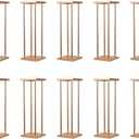 10 Pcs Wedding Flower Stand Metal Vase Stand with Plates Gold Floor Metal Column Gold Rectangular 7.87" x 7.8 7"x 23.6" Flower Display Stands Table Flower Stands for Wedding Party Events Table Decor (23.6 inch Tall)