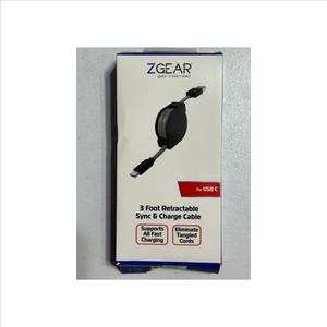 Z Gear 3 foot Retractable Sync and charge cable USB C