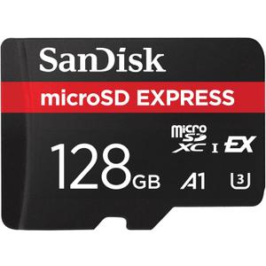 SanDisk 128GB microSD Express Card - Works with Nintendo-Switch 2, Up to 880MB/s Read, Up to 480MB/s Write, 100MB/s Sustained Write, U3, C10 - SDSQXFN-128G-GN4NN