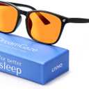DreamGaze 99.9% Blue Light Blocking Glasses for Better Sleep - Anti Blue Light Glasses Men - Premium Computer Gaming Glasses (Black)