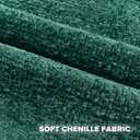 FUTEI Pack of 2 Solid Chenille Throw Pillow Covers 20x20 Inch Soft Grainy Textured Decorative Cushion Cases Modern Farmhouse Accent for Couch Bed Living Room, Teal