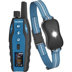 Dog Shock Collar with Remote Control - 3300Ft Dog Training Collar for Dogs 60-100lbs Waterproof, Adjustable E Collar Beep Shock Vibration Modes with Flash Light for Small Medium Large Dogs