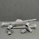 6 Light Track Lighting Fixtures Ceiling, Matte White Kichen Track Lighting Fixtures with Rotatable Light Heads, Foldable Lamp Arms, Modern LED Track