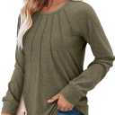 onlypuff Womens Top Long Sleeve Shirts for Women Cute Ladies Top Fashion Fall Tops 2024 Tunic Tops Blouses (XXL)