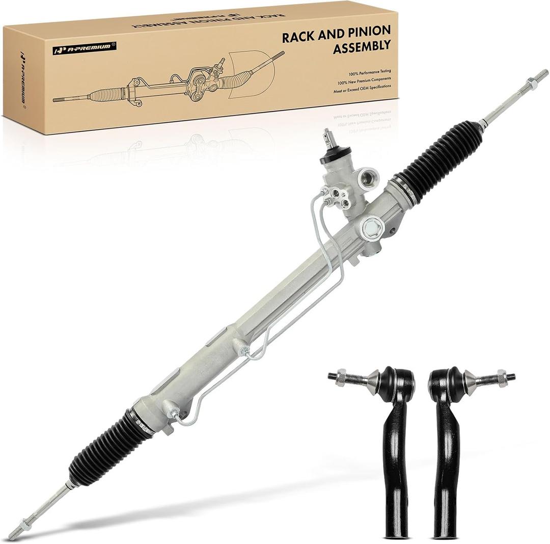 A-Premium Power Steering Rack and Pinion & Outer Tie Rod End Kit Compatible with Ford Crown Victoria 2003-2007 & Lincoln Town Car 2003-2007 & Mercury Grand Marquis 2003-2008, 3-PC Set