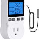 INKBIRDPLUS Plug in Thermostat Temperature Controlled Outlet Digital Thermostat Outlet Heating Cooling Control Timer 1800W 110V 15A Backlit Display (TC/Timer)