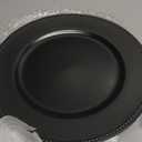 Set of 12 Plastic Black Charger Plates, Elegant Chargers for Table Dinner Decoration, Wedding, Holiday,13"