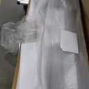 36x96 Inch White Sliding Barn Door Slab with 6.6ft Hardware Kit Included, 5-Panel, MDF Wood Panel Covered with Water-Proof Scratch-Proof PVC Surface, Simple DIY Assembly