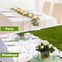 2 x URMONA Plastic Tablecloth Disposable, 4 Pcs - 54" x 108" Table Cloth Rectangle Table, Waterproof, Suitable for Parties, Picnics, Weddings, and Camping(White)